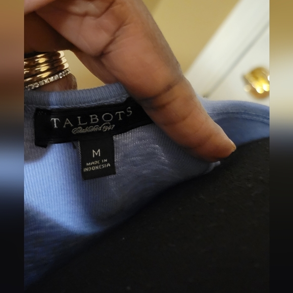 Talbots Blue 100% PIMA Cotton Tank Top - Picture 6 of 7